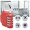 Newhouse Hardware Combination Padlock, Number of Dials 4, Customizable 4-Digit Lock Combo, Red NHH-NUMLK-RD - alternate 5